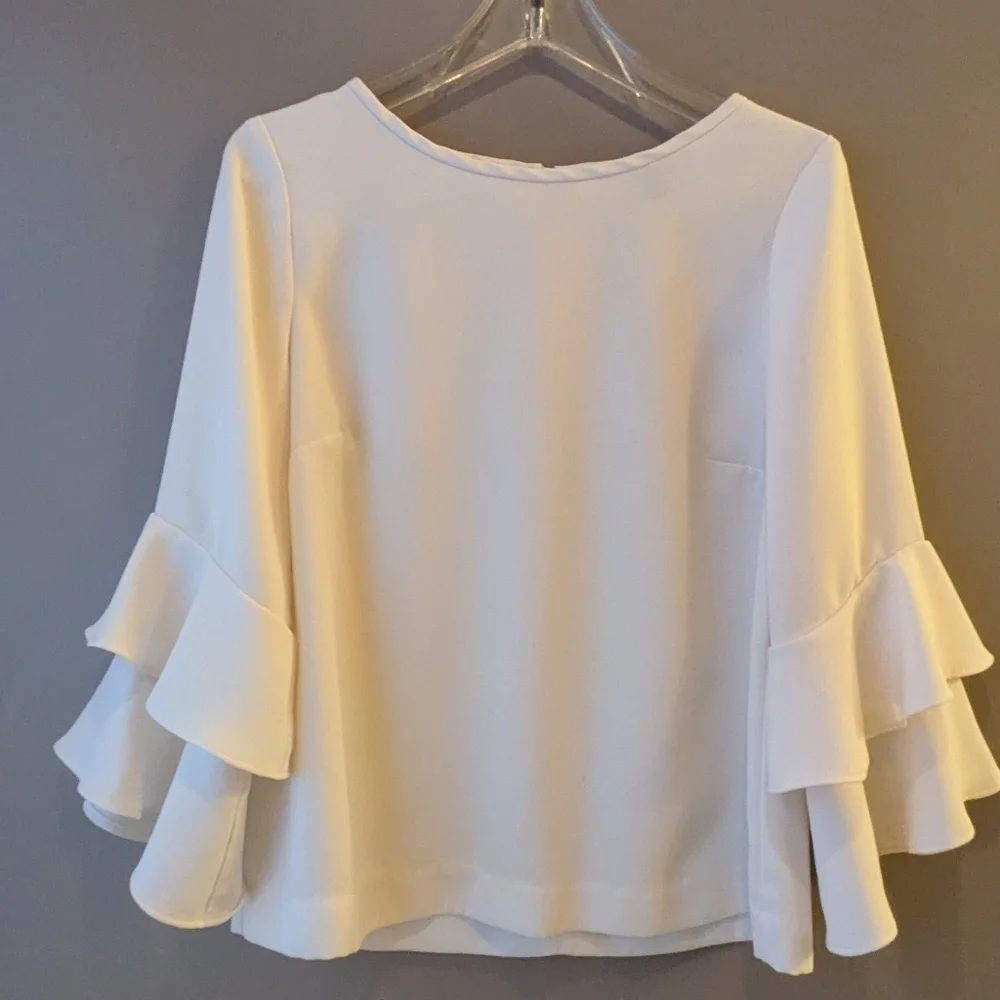 J. Crew Lana Ruffle Sleeve Blouse 8